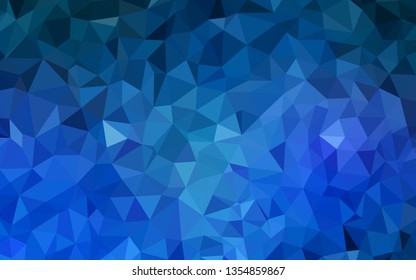 Light BLUE vector low poly texture. Colorful abstract illustration with triangles. New template for your brand book.
