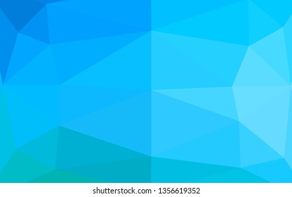 Light BLUE vector low poly cover. Creative illustration in halftone style with gradient. Textured pattern for background.
