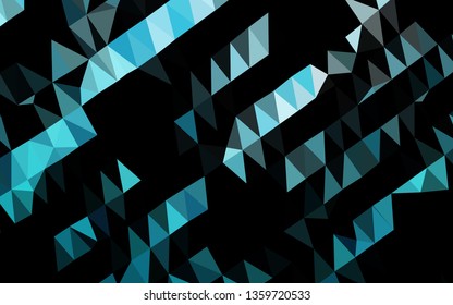 Light BLUE vector low poly layout. Triangular geometric sample with gradient.  Brand new design for your business.