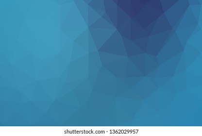 Light BLUE vector low poly layout. Colorful illustration in Origami style with gradient.  Template for a cell phone background.