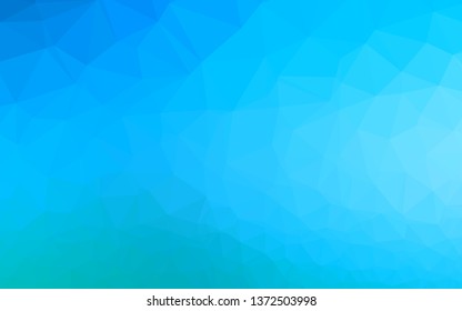 Light BLUE vector low poly layout. Colorful illustration in abstract style with gradient. The best triangular design for your business.