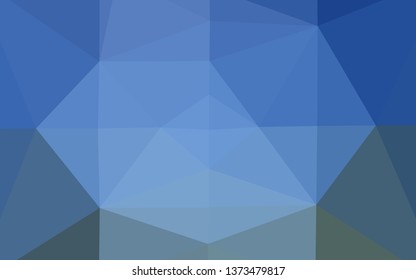 Light BLUE vector low poly cover. A vague abstract illustration with gradient. Triangular pattern for your business design.