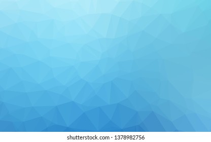 Light BLUE vector low poly texture. Brand new colorful illustration in with gradient. Triangular pattern for your business design.
