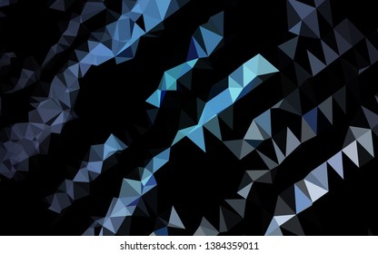 Light BLUE vector low poly cover. Colorful illustration in Origami style with gradient.  Template for your brand book.