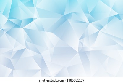 Light BLUE vector low poly background. Geometric illustration in Origami style with gradient.  Triangular pattern for your design.