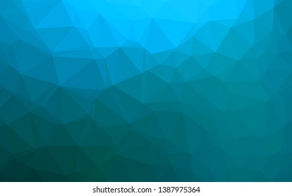 Light BLUE vector low poly texture. Colorful illustration in abstract style with gradient. Polygonal design for your web site.