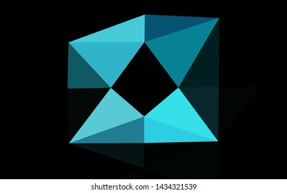Light BLUE vector low poly cover. A vague abstract illustration with gradient. Completely new design for your business.
