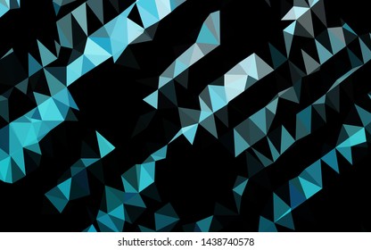 Light BLUE vector low poly cover. Triangular geometric sample with gradient.  Template for a cell phone background.