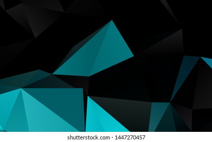 Light BLUE vector low poly cover. Geometric illustration in Origami style with gradient. Brand new design for your business.