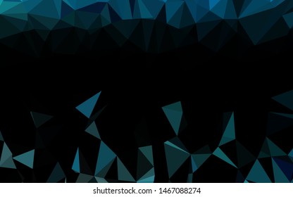 Light BLUE vector low poly layout. Colorful abstract illustration with gradient. Textured pattern for background.