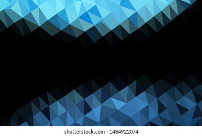 Light BLUE vector low poly texture. Triangular geometric sample with gradient.  Brand new design for your business.