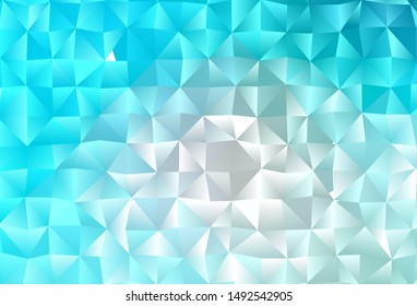 Light BLUE vector low poly layout. A completely new color illustration in a vague style. Textured pattern for background.