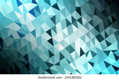 Light BLUE vector low poly layout. A sample with polygonal shapes. New texture for your design.