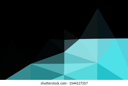 Light BLUE vector low poly layout. A completely new color illustration in a vague style. The best triangular design for your business.