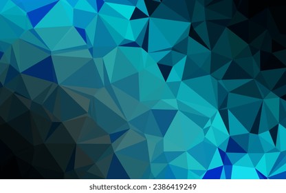 Light BLUE vector low poly cover. Triangular geometric sample with gradient.  New texture for your design.