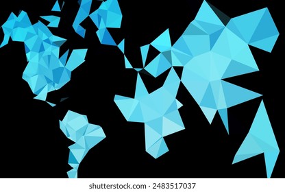 Light BLUE vector low poly texture. An elegant bright illustration with gradient. Template for your brand book.