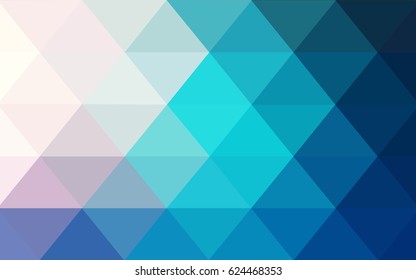 Light BLUE vector Low poly crystal background. Polygon design pattern. Low poly illustration, low polygon background.