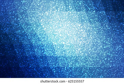 Light BLUE vector low poly crystal background with snowflakes. Polygon christmas design pattern . Low poly illustration of New Year celebration.