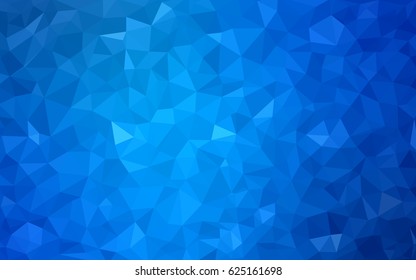 Light BLUE vector Low poly crystal background. Polygon design pattern. Low poly illustration, low polygon background.
