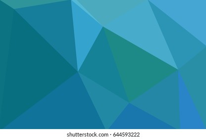Light BLUE vector Low poly crystal background. Polygon design pattern. Low poly illustration, low polygon background.