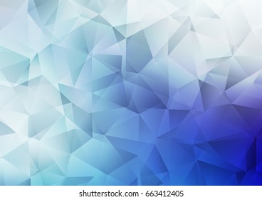 Light BLUE vector low poly pattern. Colorful illustration in abstract style with gradient. The template can be used as a background for cell phones.