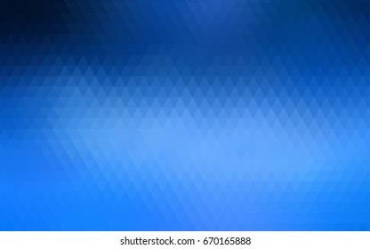 Light BLUE vector low poly pattern. Shining illustration, which consist of triangles. The completely new template can be used for your brand book.