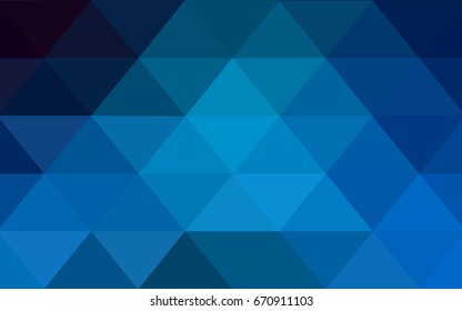 Light BLUE vector Low poly crystal background. Polygon design pattern. Low poly illustration, low polygon background.