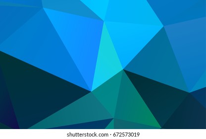 Light BLUE vector low poly background. Shining illustration, which consist of triangles. Brand-new design for your business.