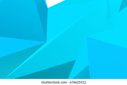 Light BLUE vector low poly template. Brand-new colored illustration in blurry style with gradient. The polygonal design can be used for your web site.