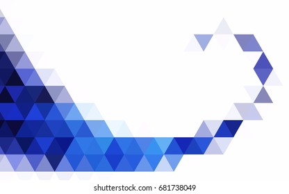 Light BLUE vector low poly template. Shining illustration, which consist of triangles. The template can be used as a background for cell phones.