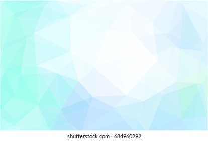 Light BLUE vector Low poly crystal background. Polygon design pattern. Low poly illustration, low polygon background.
