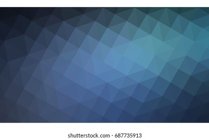 Light BLUE vector Low poly crystal background. Polygon design pattern. Low poly illustration, low polygon background.