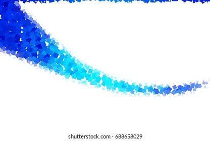 Light BLUE vector low poly background. A sample with a polygonal design. Illustration in polygonal style with repeating squares