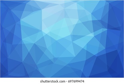 Light BLUE vector Low poly crystal background. Polygon design pattern. Low poly illustration, low polygon background.