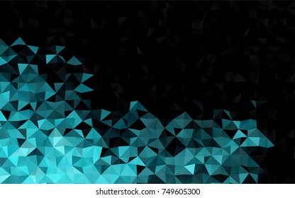 Light BLUE vector low poly background. A sample with polygonal shapes. The polygonal design can be used for your web site.
