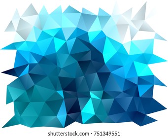 Light BLUE vector low poly template. Modern geometrical abstract illustration with gradient. The elegant pattern can be used as part of a brand book.
