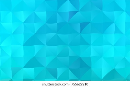 Light BLUE vector low poly pattern. Shining illustration, which consist of triangles. The best triangular design for your business.