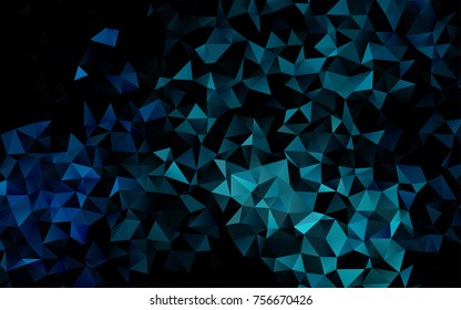 Light BLUE vector low poly background. Creative illustration in halftone style with gradient. The elegant pattern can be used as part of a brand book.