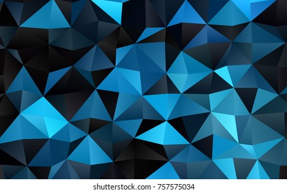 Light BLUE vector low poly template. A completely new color illustration in a vague style. Triangular pattern for your business design.