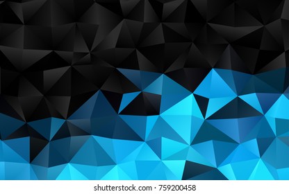 Light BLUE vector low poly template. Modern geometrical abstract illustration with gradient. The completely new template can be used for your brand book.