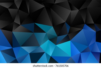 Light BLUE vector low poly pattern. A vague abstract illustration with gradient. The completely new template can be used for your brand book.
