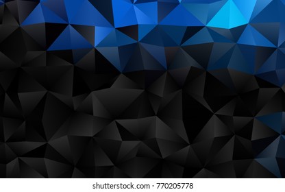 Light BLUE vector low poly template. A sample with polygonal shapes. The textured pattern can be used for background.