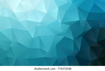 Light BLUE vector low poly pattern. A vague abstract illustration with gradient. The template can be used as a background for cell phones.