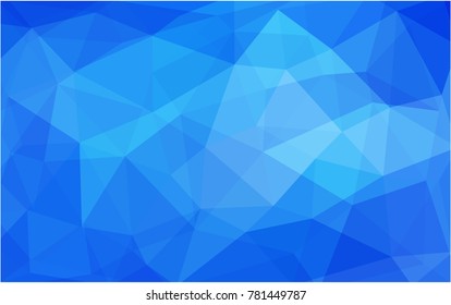 Light BLUE vector Low poly crystal background. Polygon design pattern. Low poly illustration, low polygon background.