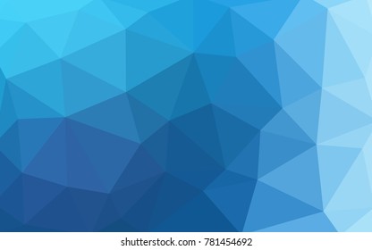 Light BLUE vector Low poly crystal background. Polygon design pattern. Low poly illustration, low polygon background.