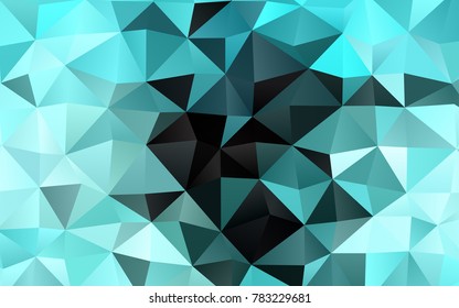 Light BLUE vector low poly background. Colorful illustration in abstract style with gradient. Triangular pattern for your business design.