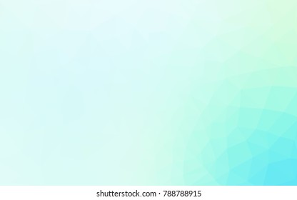 Light BLUE vector Low poly crystal background. Polygon design pattern. Low poly illustration, low polygon background.