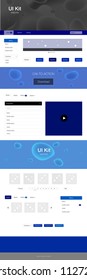 Light BLUE vector Material Design Kit with liquid shapes. Colorful abstract illustration with gradient lines. Modern template for your landing page.