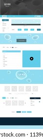 Light BLUE vector Material Design Kit with liquid shapes. Colorful abstract illustration with gradient lines. This template you can use for landing pages.