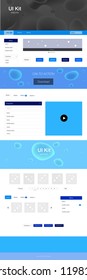 Light BLUE vector Material Design Kit with liquid shapes. Colorful abstract illustration with gradient lines. This template you can use for landing pages.